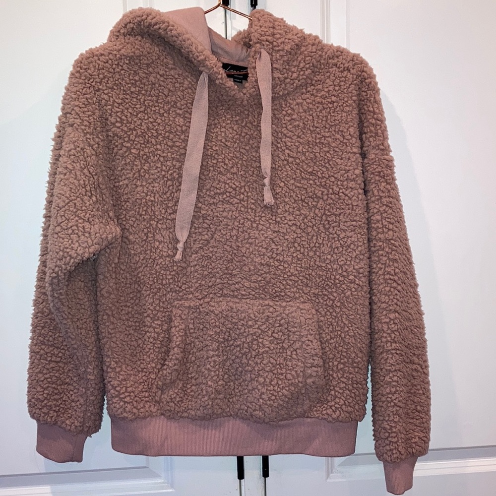 Pink fuzzy sweater